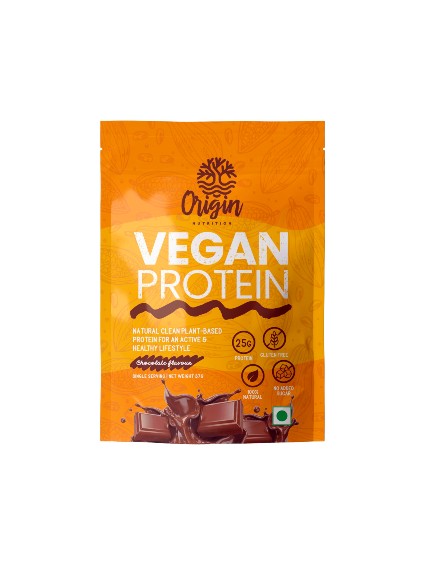 Origin Nutrition 100% Natural Vegan Protein Powder, Chocolate Flavour with 25g Plant Based Protein Origin Nutrition 100% Natural Vegan Protein Powder, Chocolate Flavour with 25g Plant Based Protein