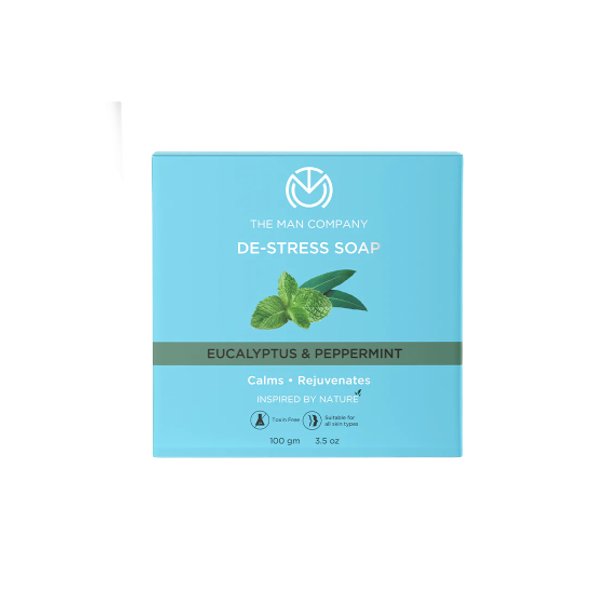 The Man Company De-Stress Soap - Eucalyptus & Peppermint The Man Company De-Stress Soap - Eucalyptus & Peppermint