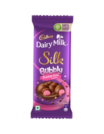 Cadbury Dairy Milk Silk Bubbly Bubble Gum Flavour 
