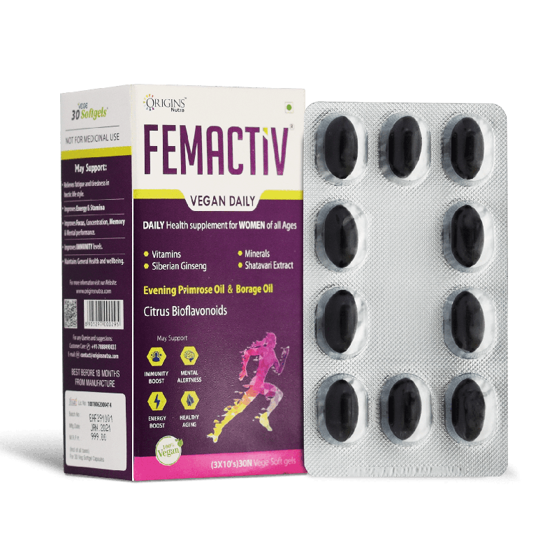 Origins Nutra Femactive - Complete Daily Multivitamin + Minerals + Herbs for women's health
