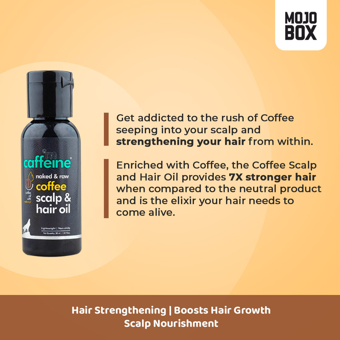 mCaffeine Naked & Raw Latte Coffee Scalp & Hair Cream Oil - (150ml)