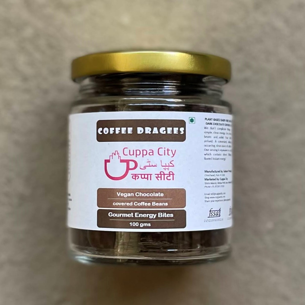 Cuppa City Edible Espresso - Vegan Dark Chocolate Coffee Beans