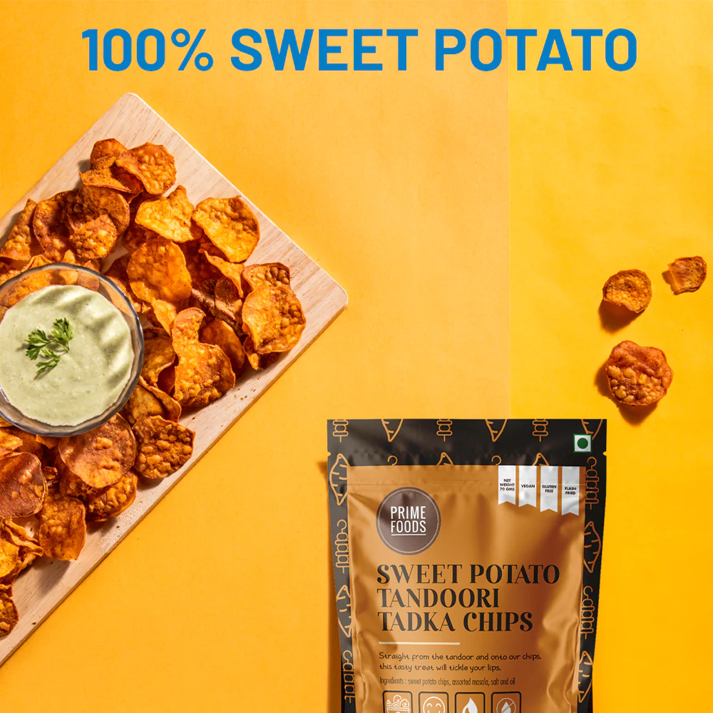 Prime Foods Sweet Potato Tandoori Tadka Chips