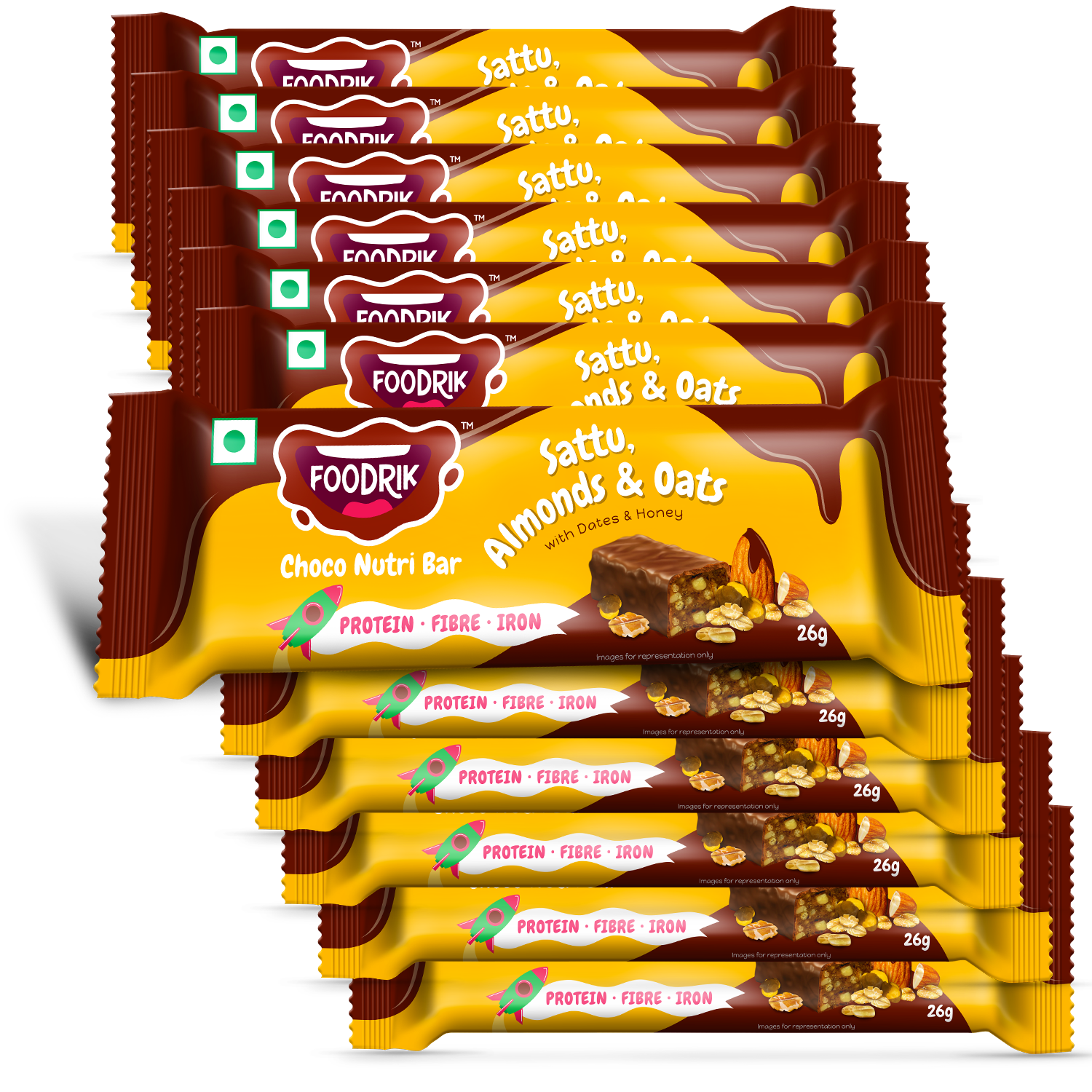 Foodrik Choco Nutri Bar - Pack of 12 Bars