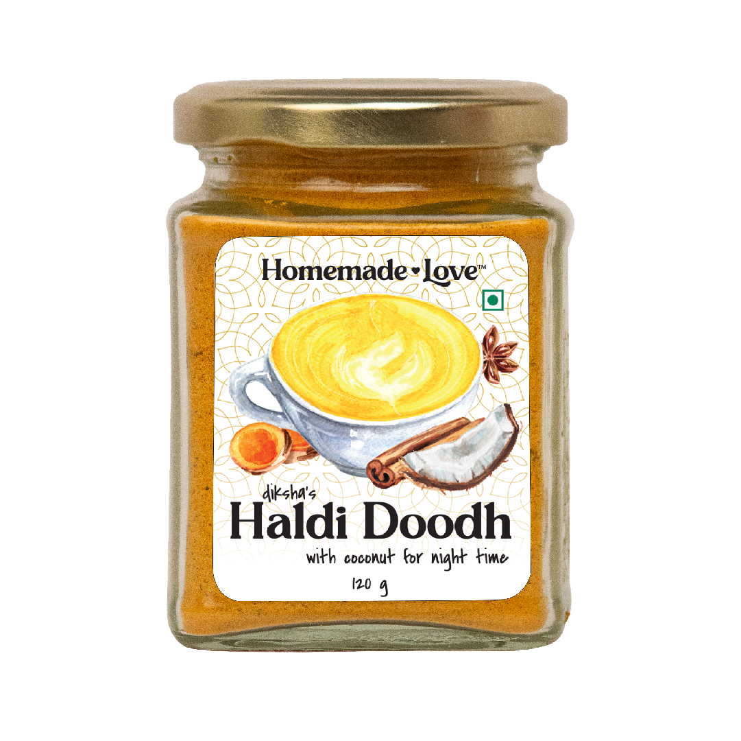 Homemade Love-Haldi Doodh with coconut for night time