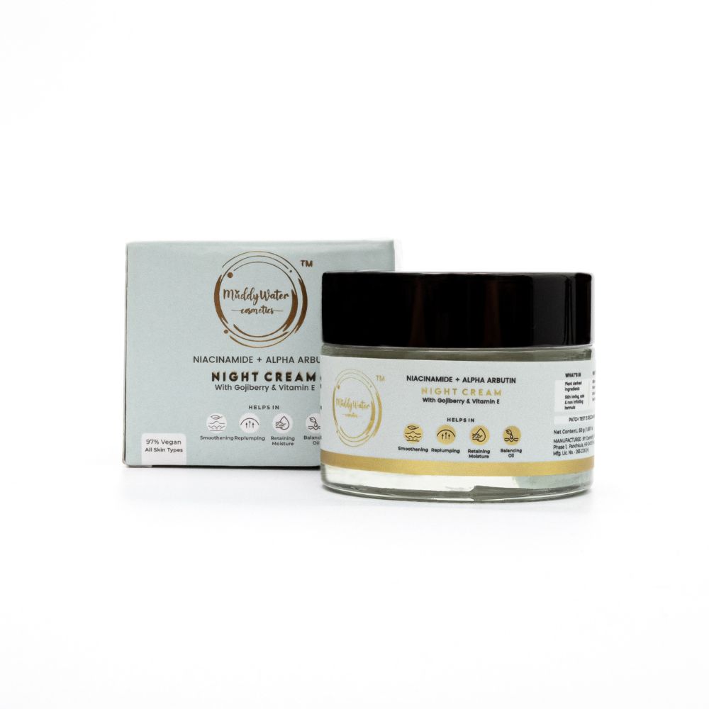 Muddy Water Brightening Night Cream | Niacinamide, Gojiberry, Vit E 