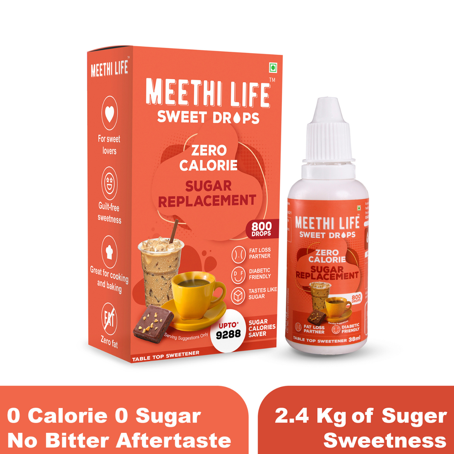 Meethi Life Sweet Drops Zero Calorie  Sugar Replacement