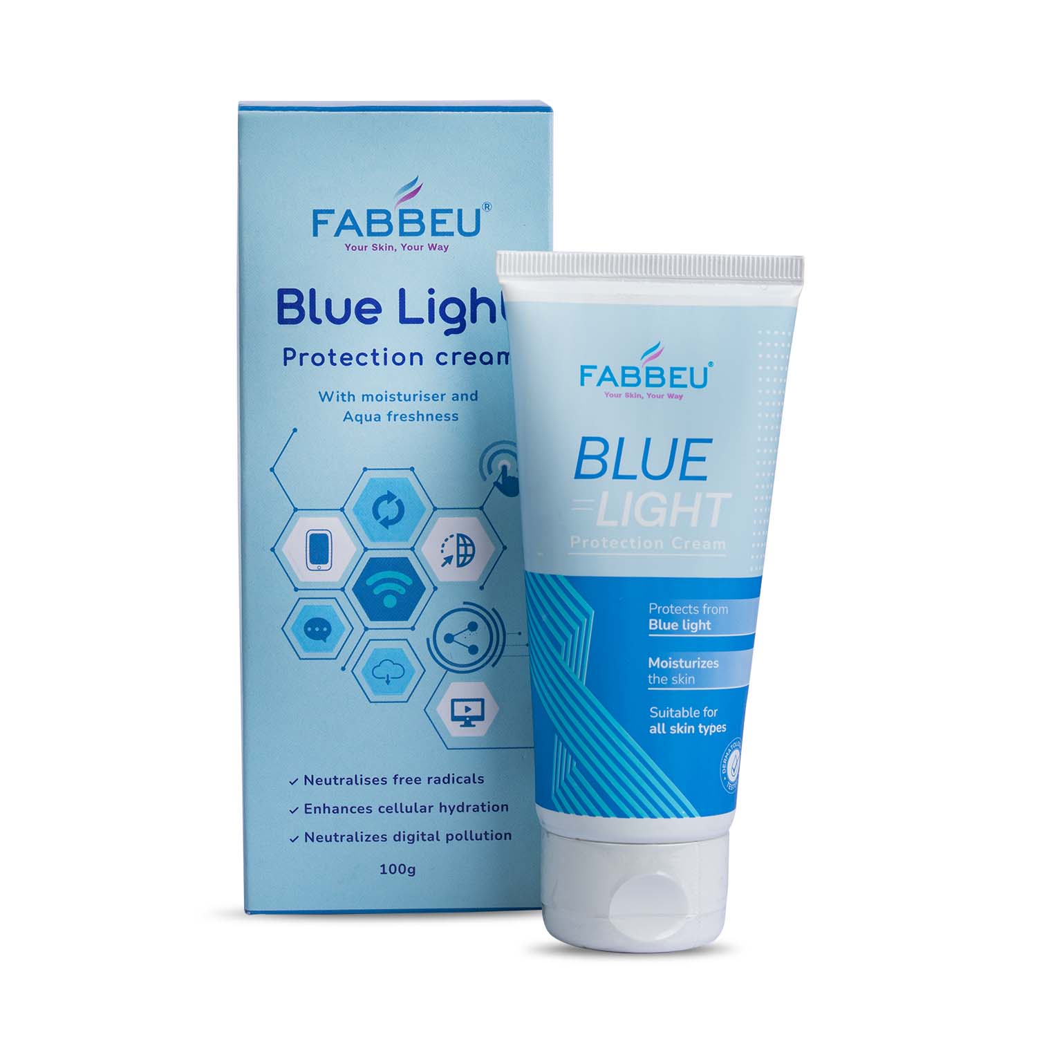 FABBEU Bluelight Protection Indoor Sunscreen with Moisturizer
